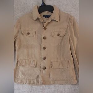 Ralph Lauren Linen Beige Safari Style Jacket/Blazer (6)